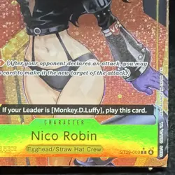 Nico Robin ST29-009 ( Alternate Art) Blocker Trigger One Piece CCG - Image 2