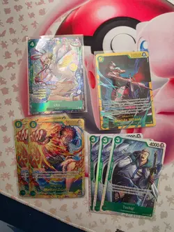 ONE PIECE TCG GREEN SR, AA, SEC, PERONA, UTA, LUFFY, LOT..... ENGLISH - Image 2