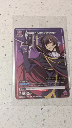 Lelouch Lamperouge CGH-1-016 Release Event Promo SEALED Union Arena Card English - Image 1