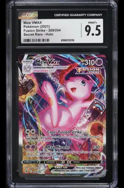 Pokemon TCG SWSH: Fusion Strike Mew VMAX 269/264 Alt Art Secret Rare Card - Image 1