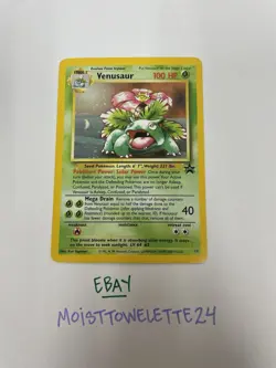 Pokemon TCG Venusaur Holo Card 13 WOTC Promo Black Star Vintage - Image 1