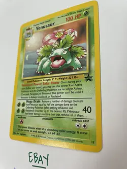 Pokemon TCG Venusaur Holo Card 13 WOTC Promo Black Star Vintage - Image 2