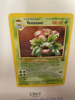Pokemon TCG Venusaur Holo Card 13 WOTC Promo Black Star Vintage - Image 5