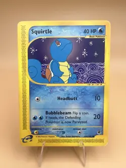 Pokemon Squirtle Expedition Non-Holo Card 132/165 Nintendo E-Reader Vintage LP - Image 1