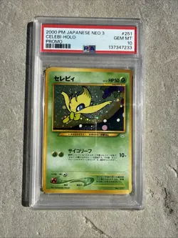 PSA 10 Celebi Promo Card Neo 3 2000-2002 Japanese Holo Rare - Image 1