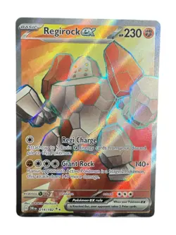 Pokemon TCG Regirock EX Full Art Ultra Rare Holo Card 214/182 Destined Rivals - Image 1