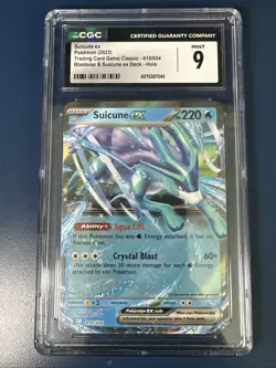 Pokemon 2023 Suicune ex 010/034 Trading Card Game Classic Holo CGC MINT 9 - Image 3