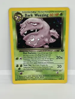 Pokemon TCG Team Rocket Dark Weezing Holo Rare Card 14/82 LP/MP Condition - Image 1