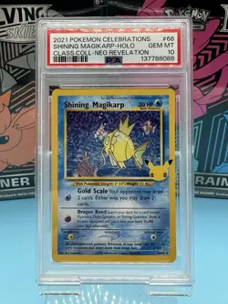 Pokemon TCG Shining Magikarp Celebrations Classic Collection Card 66/64 PSA 10 - Image 1