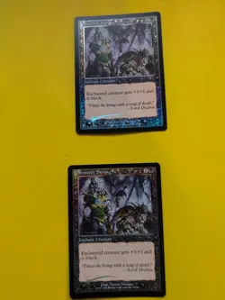 Sinister Strength x2 Enchant Creature. MTG Card. Planeshift.OLD VINTAGE FOIL - Image 1
