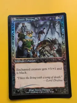 Sinister Strength x2 Enchant Creature. MTG Card. Planeshift.OLD VINTAGE FOIL - Image 2