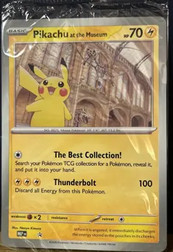 Pikachu At The Museum Jumbo Promo Card - Natural History Museum x Pokemon TCG - Image 1