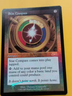 Star Compass. Artifact. MTG Card. Planeshift.OLD VINTAGE FOIL - Image 2