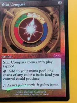 Star Compass. Artifact. MTG Card. Planeshift.OLD VINTAGE FOIL - Image 3
