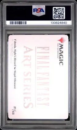 2025 MTG FINAL FANTASY ART SER GOLD STAMPED #21 Y'SHTOLA, NIGHT'S BLESSED PSA 10 - Image 2