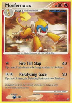 Pokemon - Monferno - 56/127 - Uncommon - Platinum - NM - Image 1