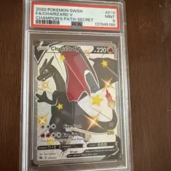 2020 Pokemon SWSH Champion's Path Charizard V Holo Full Art #079/073 PSA 9 - Image 1