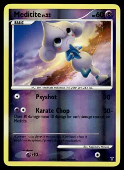 Meditite Reverse Holo 113 Supreme Victors Pokemon - Image 1
