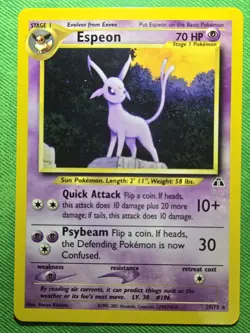 2001 POKEMON TCG NEO DISCOVERY 20/75 ESPEON UNLIMITED RARE NEAR MINT - Image 1