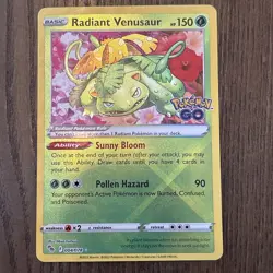 Radiant Venusaur - 004/078 - Pokemon Go Sword & Shield Radiant Rare NM - Image 1