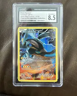 Pokemon Slab CGC 8.5 Black Kyurem 2015 Full Art Black Star Promo XY80 - Image 1