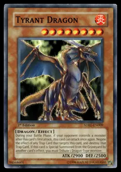 TYRANT DRAGON SDRL-EN009 COMMON RISE OF THE DRAGON LORDS STRUCTURE DECK YU-GI-OH - Image 1