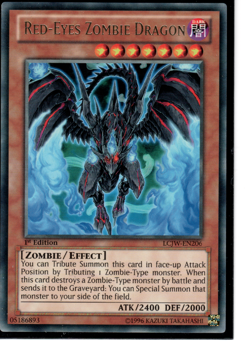 Red-Eyes Zombie Dragon LCJW-EN206 Rare - 1st Edition Yugioh - Image 1