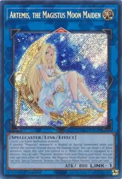 Artemis, the Magistus Moon Maiden RA01 Secret Rare Yugioh 25th Anniv Rarity - Image 1