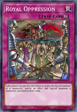 Yugioh RA04-EN120 - Royal Oppression - Platinum Secret Rare - Image 1