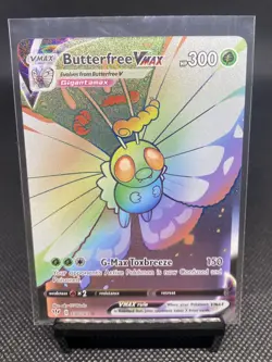 Butterfree Vmax 190/189 Darkness Ablaze Full Art Rainbow Rare Pokemon Card - Image 1