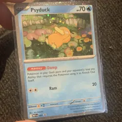 Pokemon Me: Mega Evolution Promo Psyduck 007 Cosmos Holo English TCG Card - Image 1