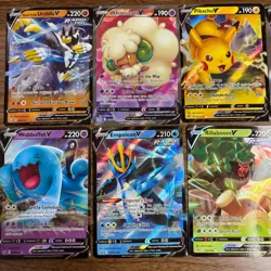 Pokemon Card Lot of 10 V Cards Pikachu Umbreon Dialga Zacian Ultra Rare Holo - Image 2