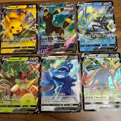 Pokemon Card Lot of 10 V Cards Pikachu Umbreon Dialga Zacian Ultra Rare Holo - Image 3