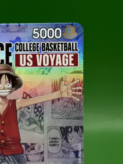 ONE PIECE CARD GAME - COLLEGE BASKETBALL US VOYAGE Monkey.D.Luffy CARD ONHAND - Image 4