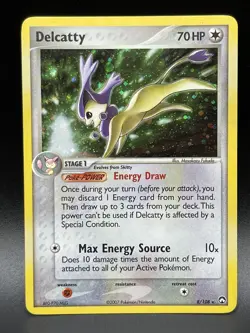 Delcatty 8/108 Holo Foil Rare Pokemon Card EX Power Keepers Lightly Played LP - Image 1