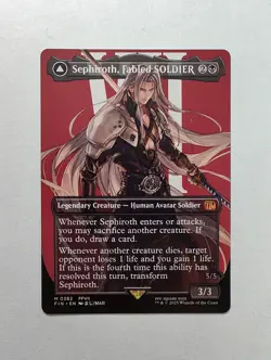 Sephiroth, Fabled SOLDIER (Borderless) (0382) MTG Final Fantasy (Regular) NM M - Image 1