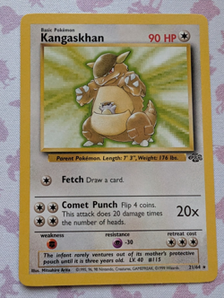 1999 Pokemon Jungle Kangaskhan Unlimited #21/64 Non-Holo Rare - Image 1