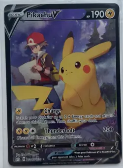 Pikachu V TG16/TG30 Lost Origin Pokemon TCG NM - Image 1