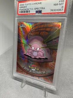 2000 Pokemon Topps Chrome Grimer Spectra #88 PSA 8 - Image 2