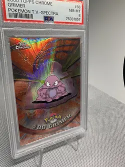 2000 Pokemon Topps Chrome Grimer Spectra #88 PSA 8 - Image 3