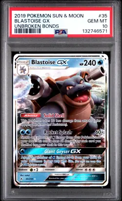 Blastoise Gx 35/214 Unbroken Bonds Pokemon PSA 10 - Image 1