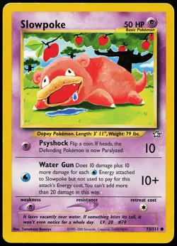 Slowpoke 73/111 Common Neo Genesis Pokemon Card - Image 1