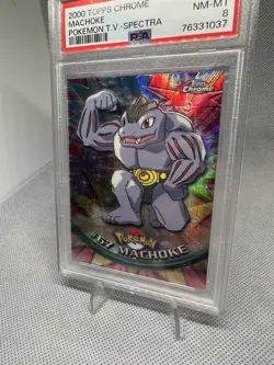 2000 TOPPS CHROME MACHOKE POKEMON T.V.-SPECTRA PSA 8 - Image 2