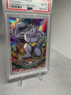 2000 TOPPS CHROME MACHOKE POKEMON T.V.-SPECTRA PSA 8 - Image 3