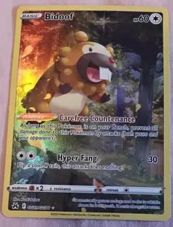 Pokemon TCG - Bidoof GG29/GG70 - Crown Zenith: Galarian Gallery Holo - Image 1
