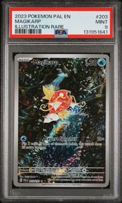 2023 POKEMON PAL EN MAGIKARP ILLUSTRATION RARE 203/193 PSA 9 - Image 1