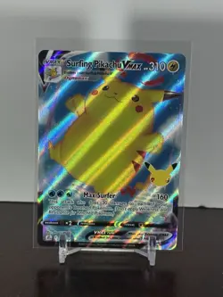 Pokemon Pikachu TCG Surfing VMAX Celebrations Holo Ultra Rare Card 009/025 - Image 1