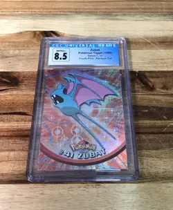 GRADED CGC 8.5 1999 TOPPS Pokemon T.V. Zubat #41 - Image 1