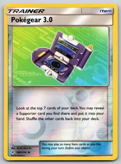 Pokegear 3.0 182/214 SM - Unbroken Bonds NM Pokemon Card TCG - Image 1