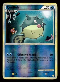 Pokemon Qwilfish 50/123 HeartGold SoulSilver Reverse Holo Card - Image 1